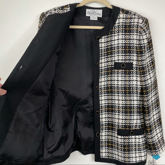 Oleg Cassini Wool Blend Blazer/Skirt Set Size 16 - Picture 6 of 16